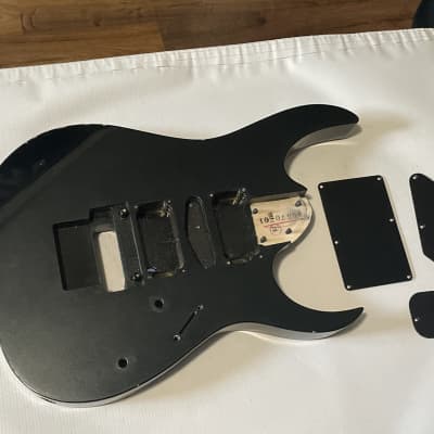2000 Japan Fujigen Ibanez RG570 Metallic Jet Black Guitar Body Floyd Ready image 1