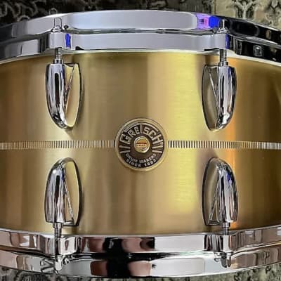 Mint Gretsch Drums USA Bell Brass Snare Drum 6.5” x 14” - brass