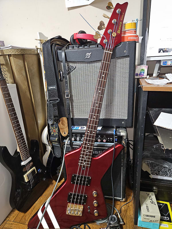 Ibanez Japan Destroyer Bass 1984 - Medium Scale-Candy Apple | Reverb