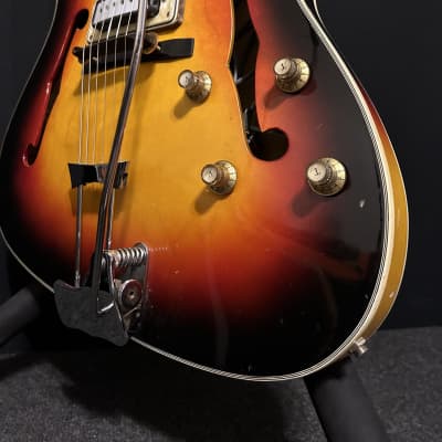 1960’s Stewart Burns Offset Style Hollowbody Guitar Sunburst Japan Made #305 image 8