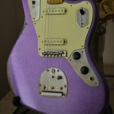 American Fender Jaguar Relic Custom Purple Sparkle image 22