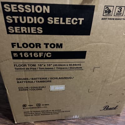 Pearl STS1616F/C405 Session Studio Select 16x16" Floor Tom 2018 - 2020 - Nicotine White Marine Pearl image 2