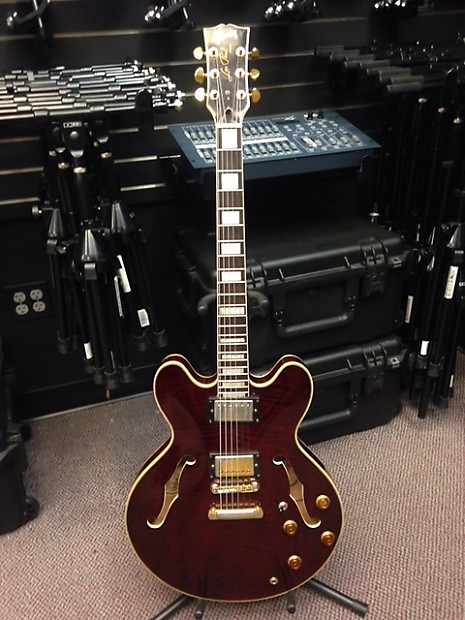 Hondo H935CH/TT 1970'S Wine Red, Gibson ES-335 Lawsuit Clone image 1