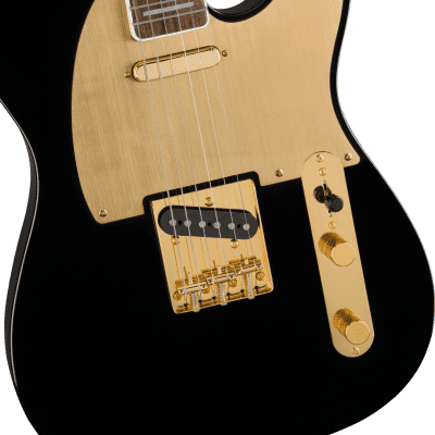 Squier 40th Anniversary Telecaster®, Gold Edition 0379400506  Gold Anodized Pickguard, Black image 2