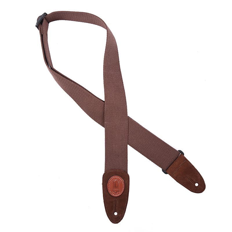 Levy's Signature Series 2" Wide Cotton Guitar Strap Brown image 1
