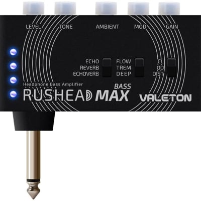 Valeton Rushead Max Bass USB Chargable Portable Pocket Bass Headphone Amp Carry-On Bedroom Plug-In M for sale