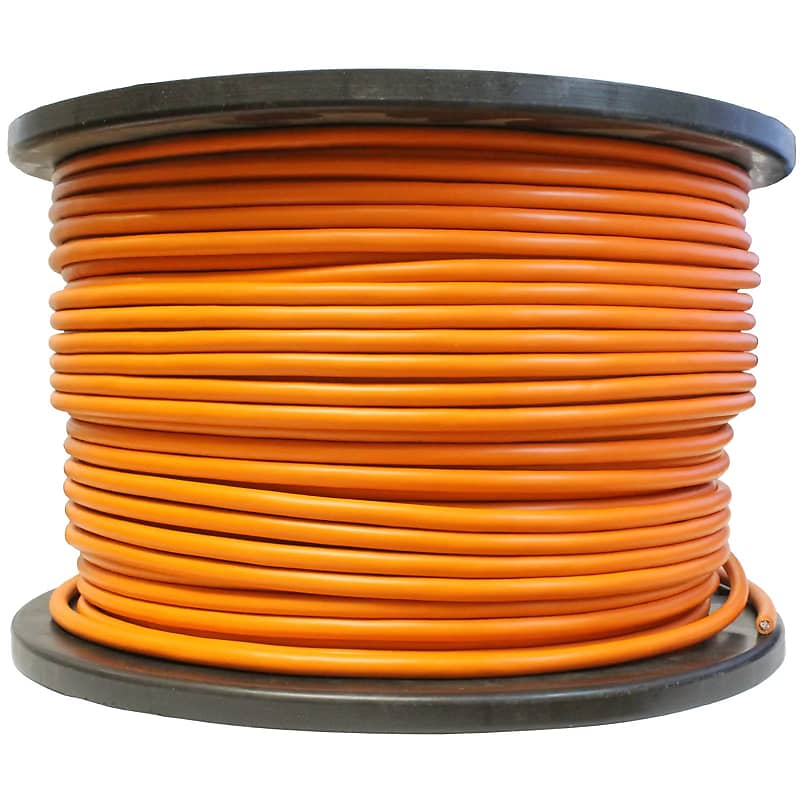 Balanced Shielded Mic Microphone Cable Bulk Stereo Audio Wire 500Ft Roll Reel - Orange image 1