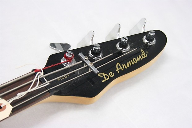 DeArmond Pilot 4-String Bass w/bag Transparent Red | Reverb