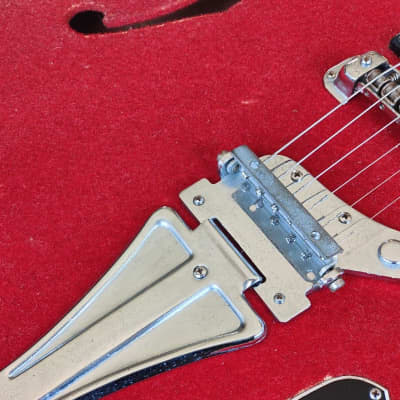 1960's Kawai Japan Vintage Hollowbody Electric Guitar (Red Felt) image 3