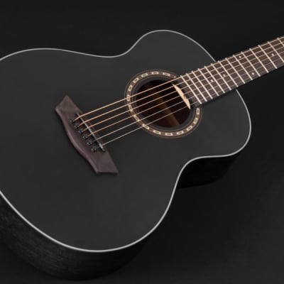 Washburn AGM5BMK | G-Mini 5 Apprentice Series 7/8 Size Acoustic Guitar w/ Gig Bag, Black Matte. New with Full Warranty! image 4