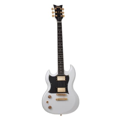 Schecter ZV-H6LLYW66D LH 6-String Left-Handed Electric Guitar with Mahogany Body and Ebony Fingerboard (Gloss White) image 3