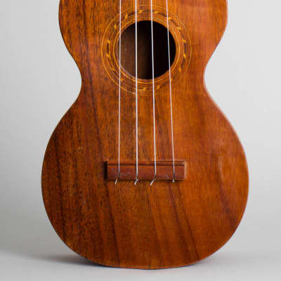 Kumalae Style 2 Soprano Ukulele, c. 1920, black gig bag case. image 3