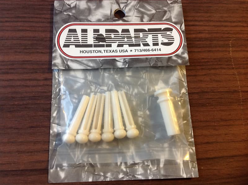 Allparts  Bone Bridge Pin Set & End Pin - Fastest FREE shipping!!! image 1