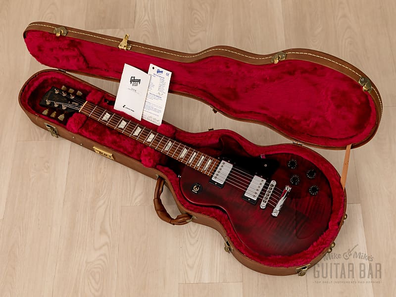 2002 Gibson Les Paul Studio Plus Flame Top Wine Red w/ Case & Tags, Yamano