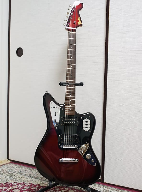 Gibson-esque【Almost Kurt Cobain!】2010-2012 Fender Japan JGS-78 (HH Jaguar  Special) in Gunmetal Red Burst w/ Duncan Pickups & Tune-O-Matic Bridge