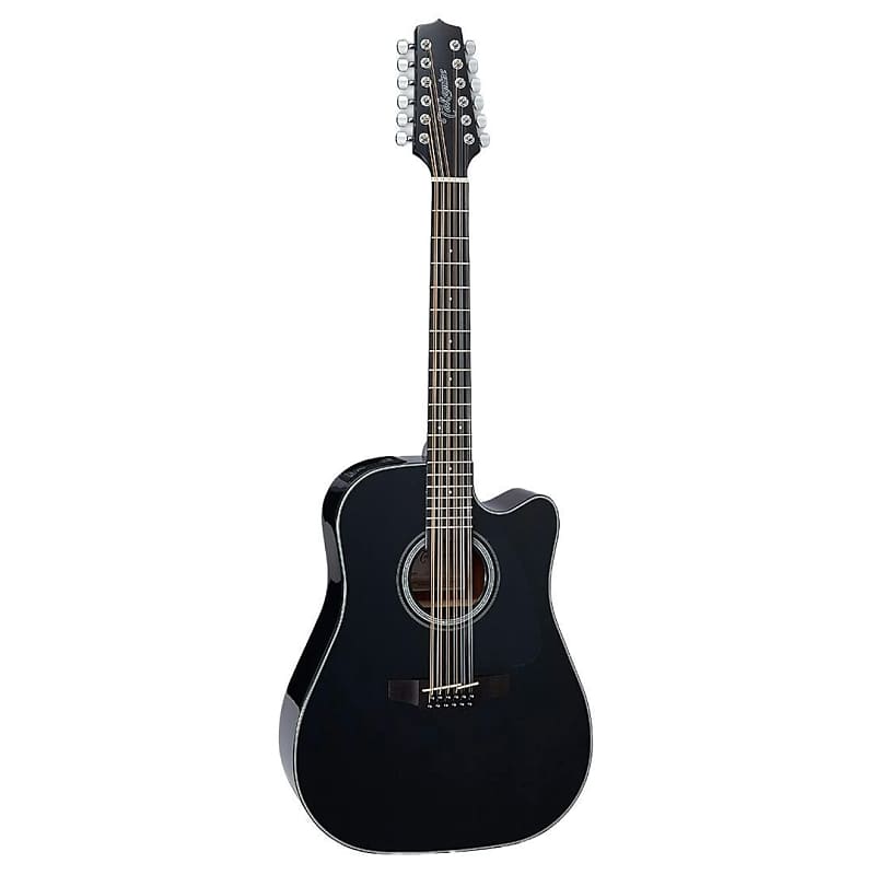 Takamine G Series GD30CE-12 Dreadnought 12-String Right-Handed Dreadnought Acoustic-Electric Guitar with Rosewood Fingerboard (Black) image 1