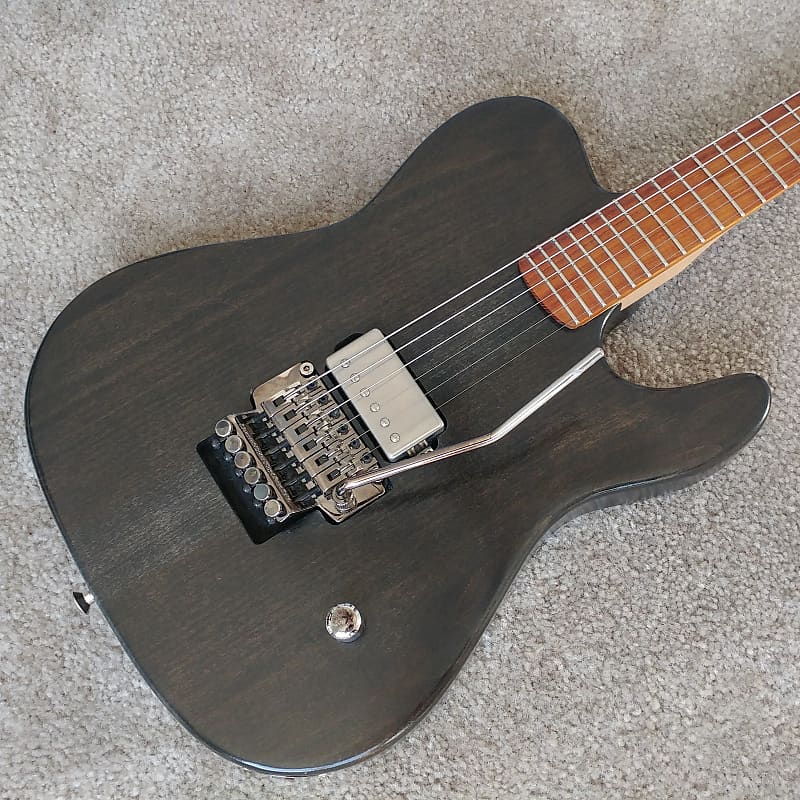 ギター warmoth telecaster black guard hard aged Black