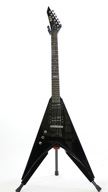 ESP LTD V 50 BLK L H Black Left Handed Electric Guitar