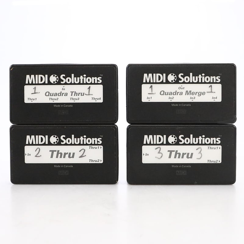 MIDI Solutions Quadra Merge & Quadra Thru & Thru Boxes w/ Reverb