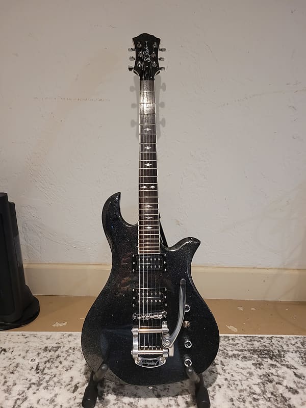 BC Rich Eagle Pro X Limited Edition Bigsby Black Sparkle Reverb