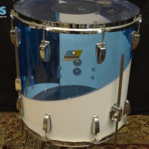 Ludwig 1970s Vistalite 5 PC Drumset Blue and White Swirl image 5