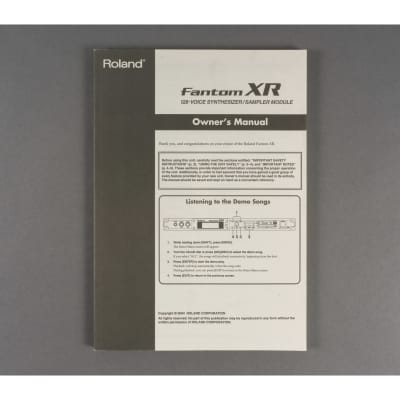 Roland Fantom XR Owner's Manual [USED]