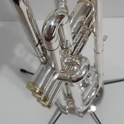 Getzen Eterna Large Bore 900S Model Silver Trumpet, Mouthpiece & Original case 1992-1994 Silver Plat image 10