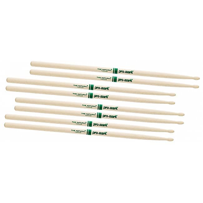 PROMARK TXR5AW-4P Natural Wood Tip (4 Paar) American Hickory Drumsticks image 1