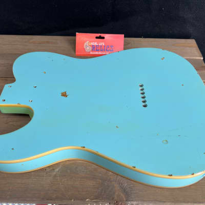 Real Life Relics Tele® Body  Double Bound Aged Sonic Blue Humbucker Route 3 LB 12 OZ #1 image 9