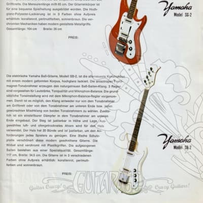 Japanese Yamaha  guitar, bass & amp brochure 1960s image 2