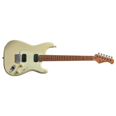 Bacchus BST-3-RSM/M-OWH Universe Series Roasted Maple Electric Guitar,  Olympic White
