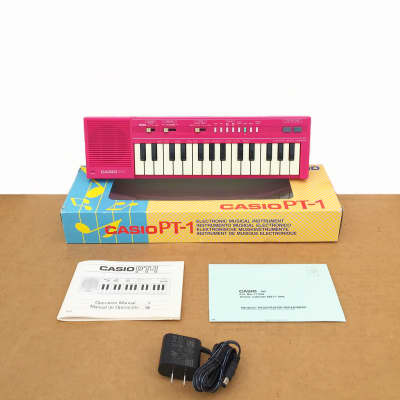 Casio PT-1 Sweet Magenta Pink Mini Synthesizer Keyboard | Clean in Open Box