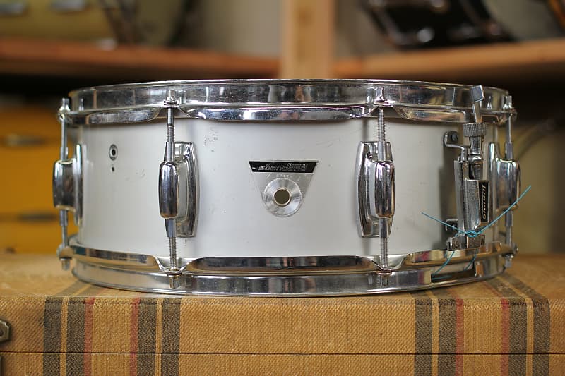 Ludwig S-102 Standard 5x14" Matte Aluminum Snare Drum 1970s image 4