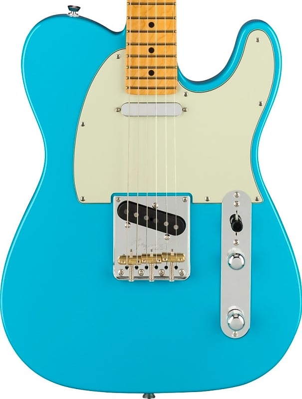 Fender American Professional II Telecaster Electric Guitar (Miami Blue, Maple Fretboard) image 1