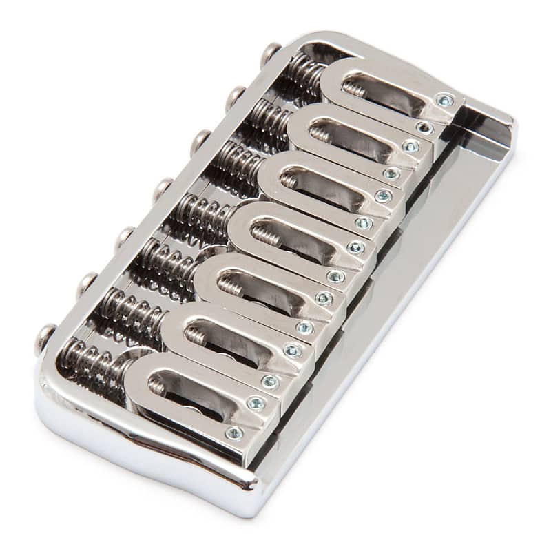 Hipshot 7 String Hardtail Fixed Bridge (Chrome, .125