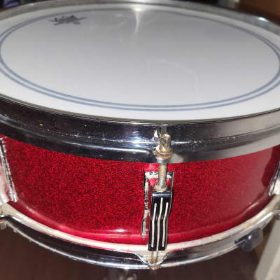1980's Ludwig Rocker snare drum - 5 x 14 - 8 lug Red sparkle image 3