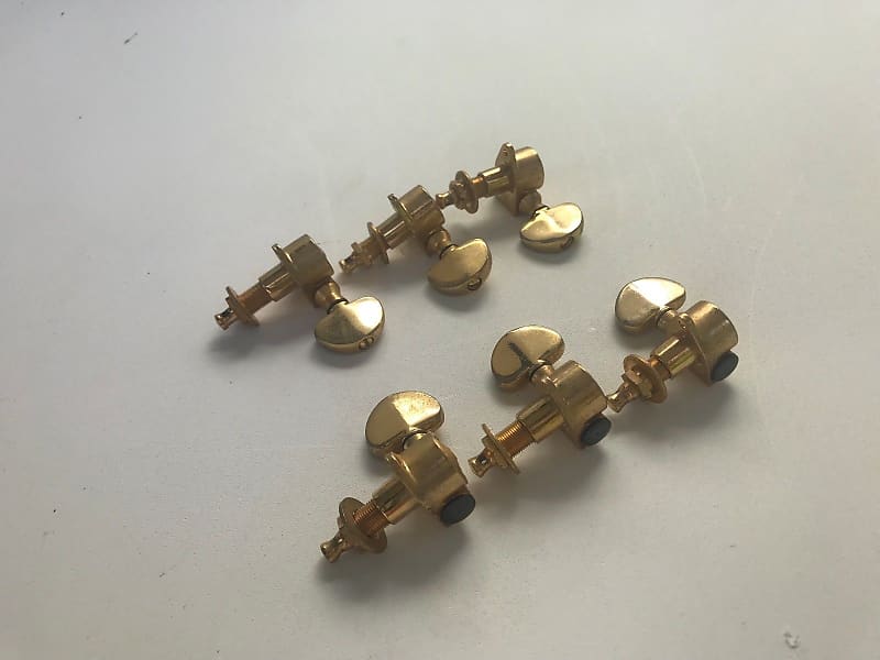 1960-1970s Vintage Grover Bullseye Rotomatic Tuners 3x3 Gold | Reverb