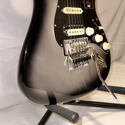 Fender American Ultra Luxe Stratocaster Floyd Rose HSS-Silverburst 2021 - Silverburst image 2