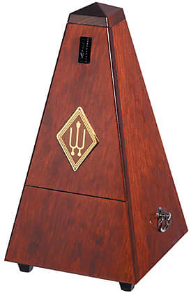 Wittner Metronome. Wooden. Mahogany Colour. With Bell 1626 image 1