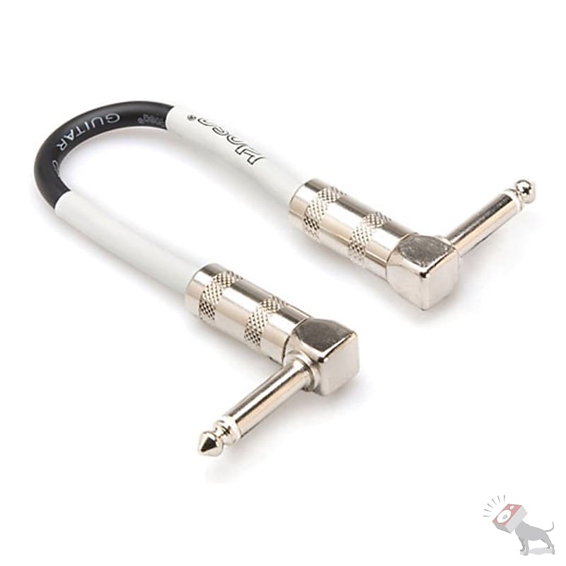 Hosa CPE-106 6-Inch Guitar Patch Cable w/ TS Right Angle Ends 6" image 1