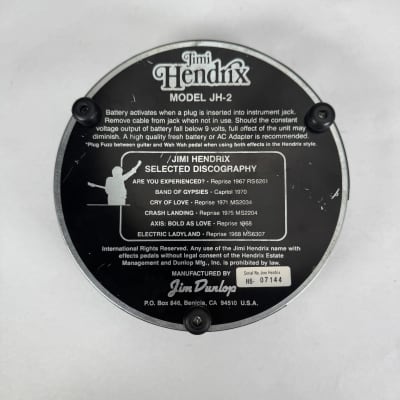 Dunlop JH-2 Jimi Hendrix Signature Fuzz Face | Reverb