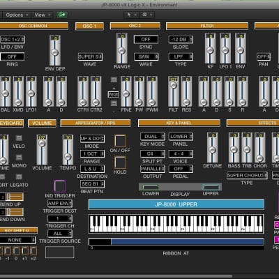 Virtual JP-8000 editor / programmer - Roland JP-8000 / JP-8080* - LOGIC v4 - X