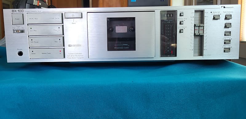 Vintage NAKAMICHI BX-100 2-Head Cassette Deck, Silver, 1 Owner, Original Manual  			