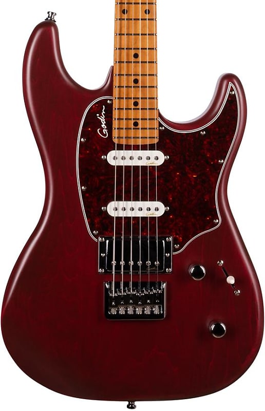 Godin Session HT MN Electric Guitar with Maple Fingerboard - Aztek Red image 1