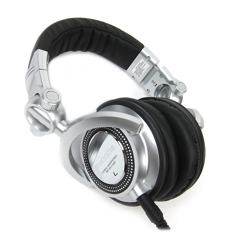 TechnicsステレオヘッドホンシルバーRP-DH1200 Technics RP-DH1200 S Silver DJ Monitoring Headphones 5Hz