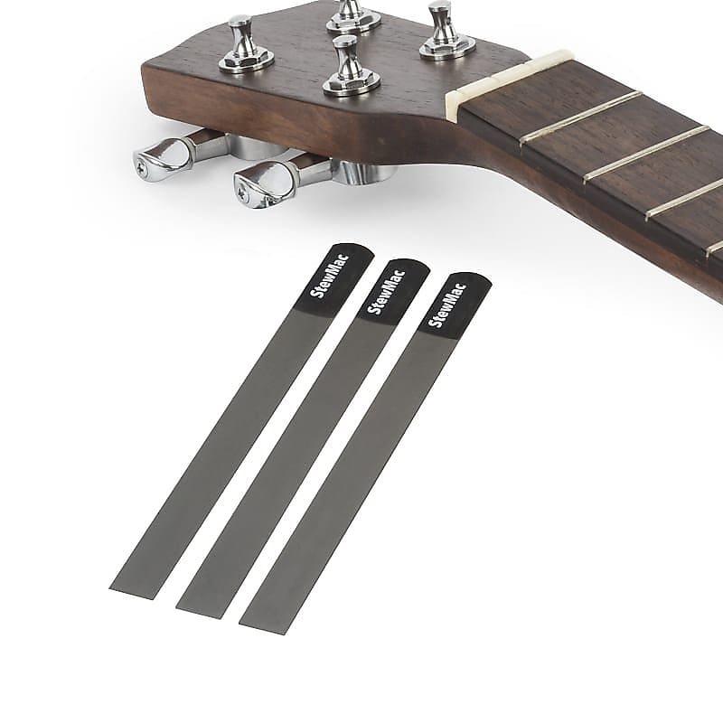 StewMac Gauged Nut Slotting File Set for Ukulele, For Soprano Reverb