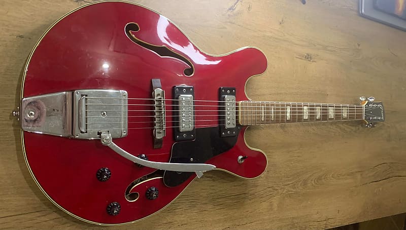 Greco EG-200 1962 - Candy apple red vintage Japanese ES-330 ES-335 with  Bigsby Blues Jazz