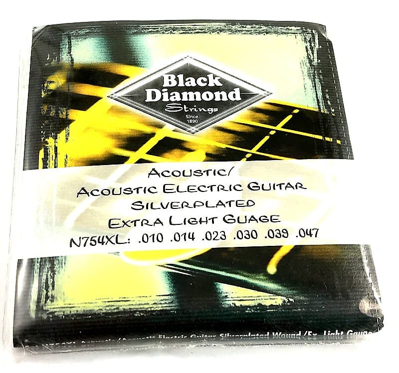 Black Diamond Guitar Strings Acoustic Extra Light Silver Plated