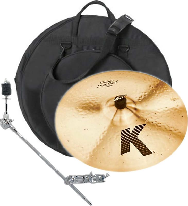 Zildjian K0953 18" K Custom Dark Crash Cymbal Bundle image 1