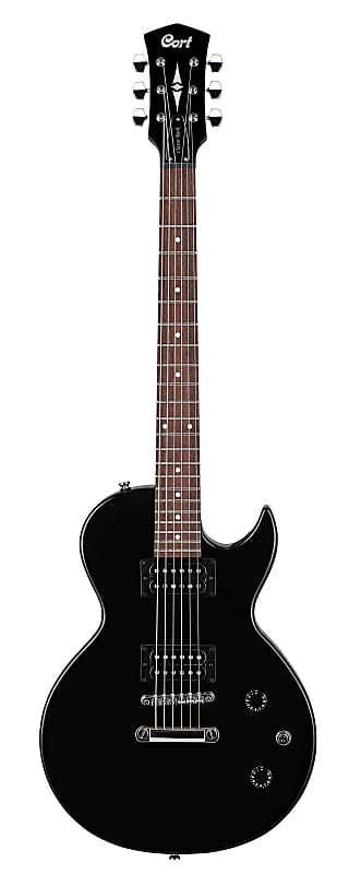 Cort CR50BK CR Series 50 Single Cutaway Electric Guitar. Black image 1